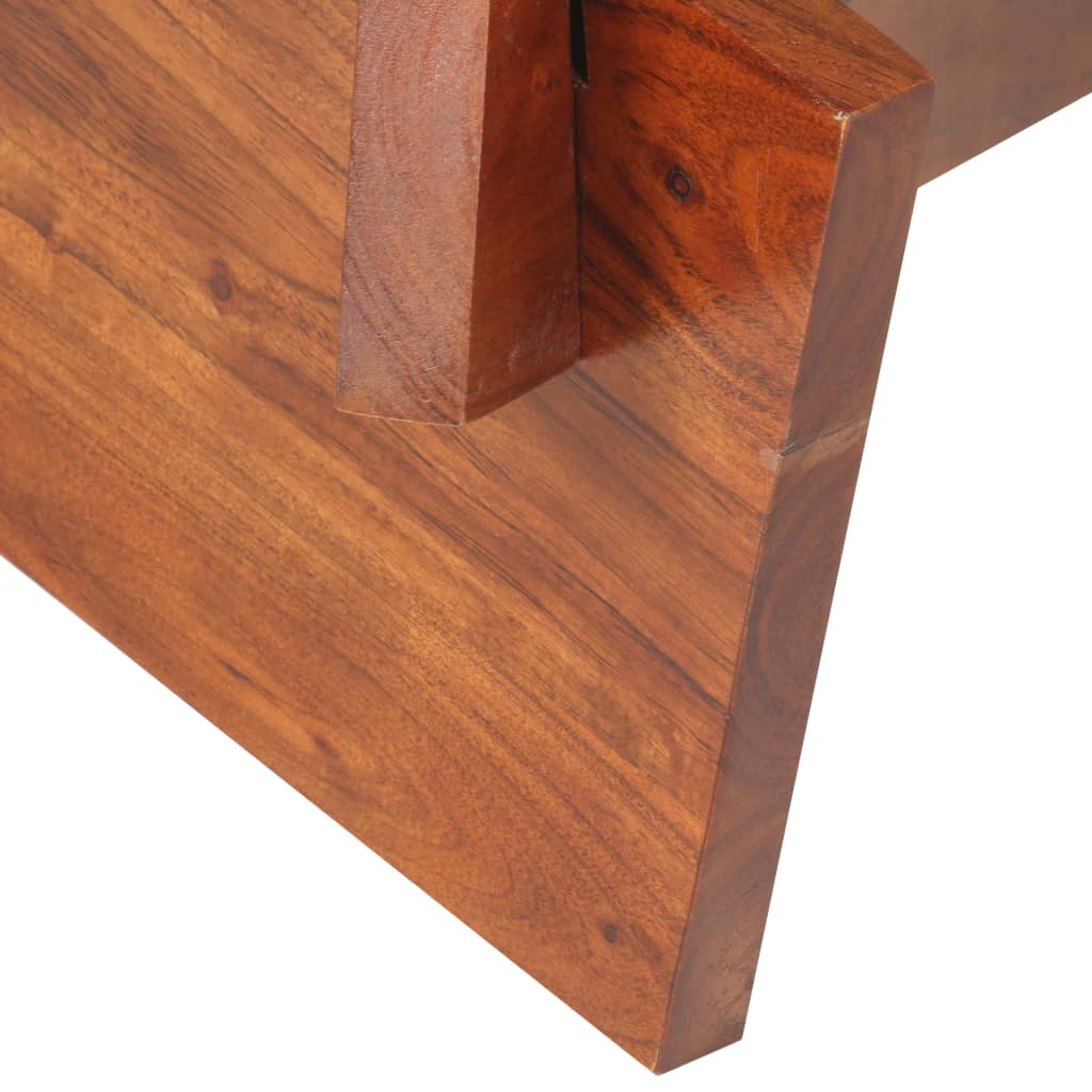 Mesa de centro de madera maciza de acacia 66 cm