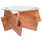 Mesa de centro de madera maciza de acacia 66 cm