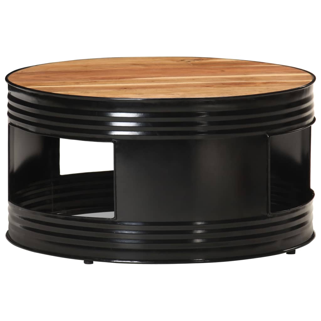Mesa de centro de madera maciza de acacia 88x50x42 cm