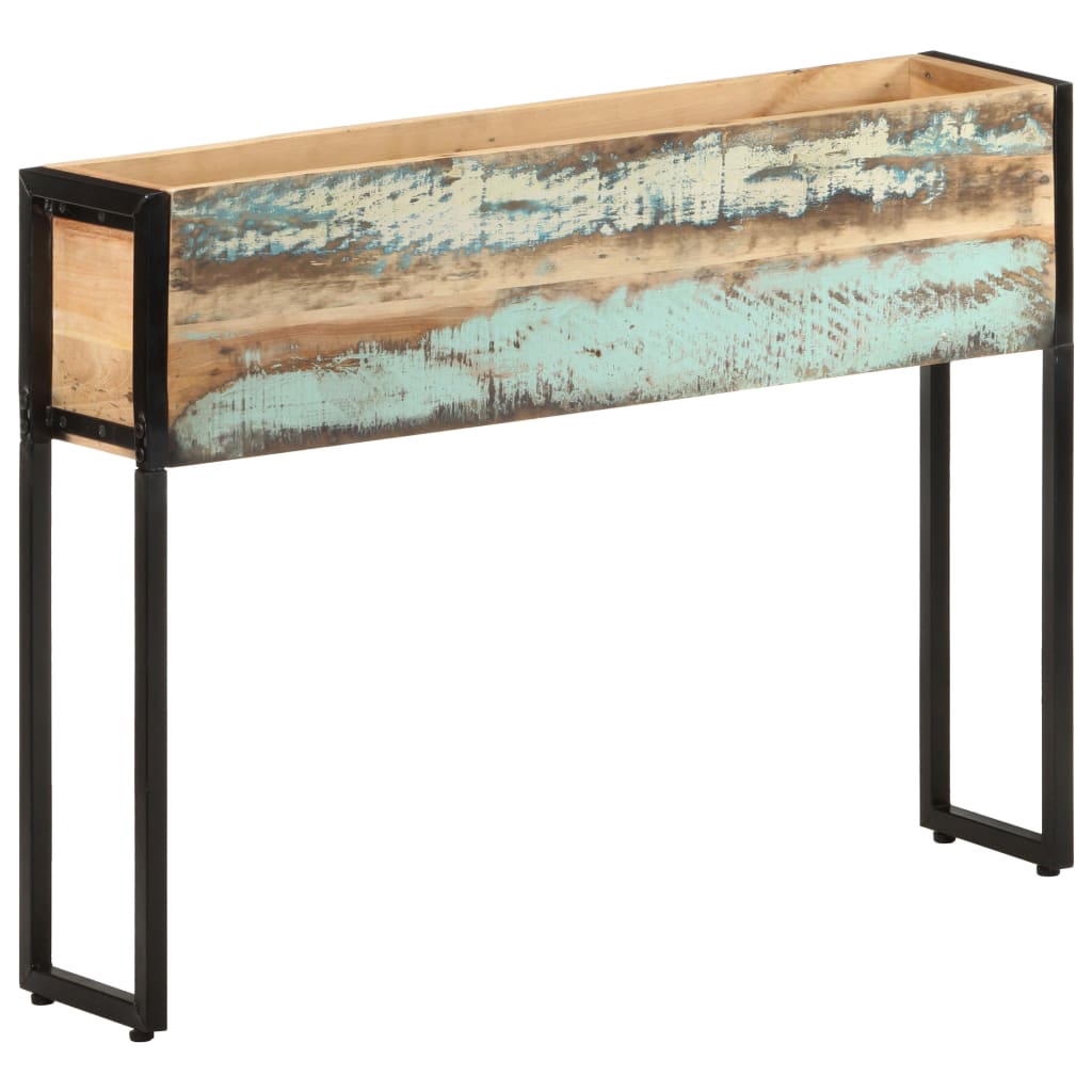 Rough mango wood planter 60x20x68 cm