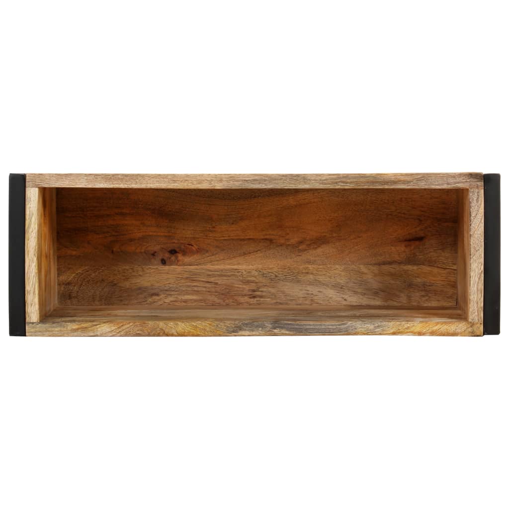 Jardinera de madera de mango rugosa 60x20x68 cm