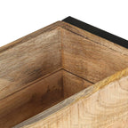 Jardinera de madera de mango rugosa 60x20x68 cm