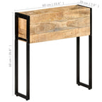 Jardinera de madera de mango rugosa 60x20x68 cm