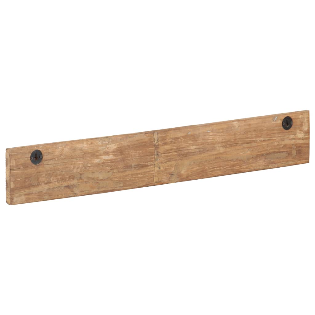 Perchero de recibidor 5 ganchos madera reciclada 100x2,5x15 cm