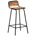 Taburetes de cocina 2 unidades madera maciza de mango