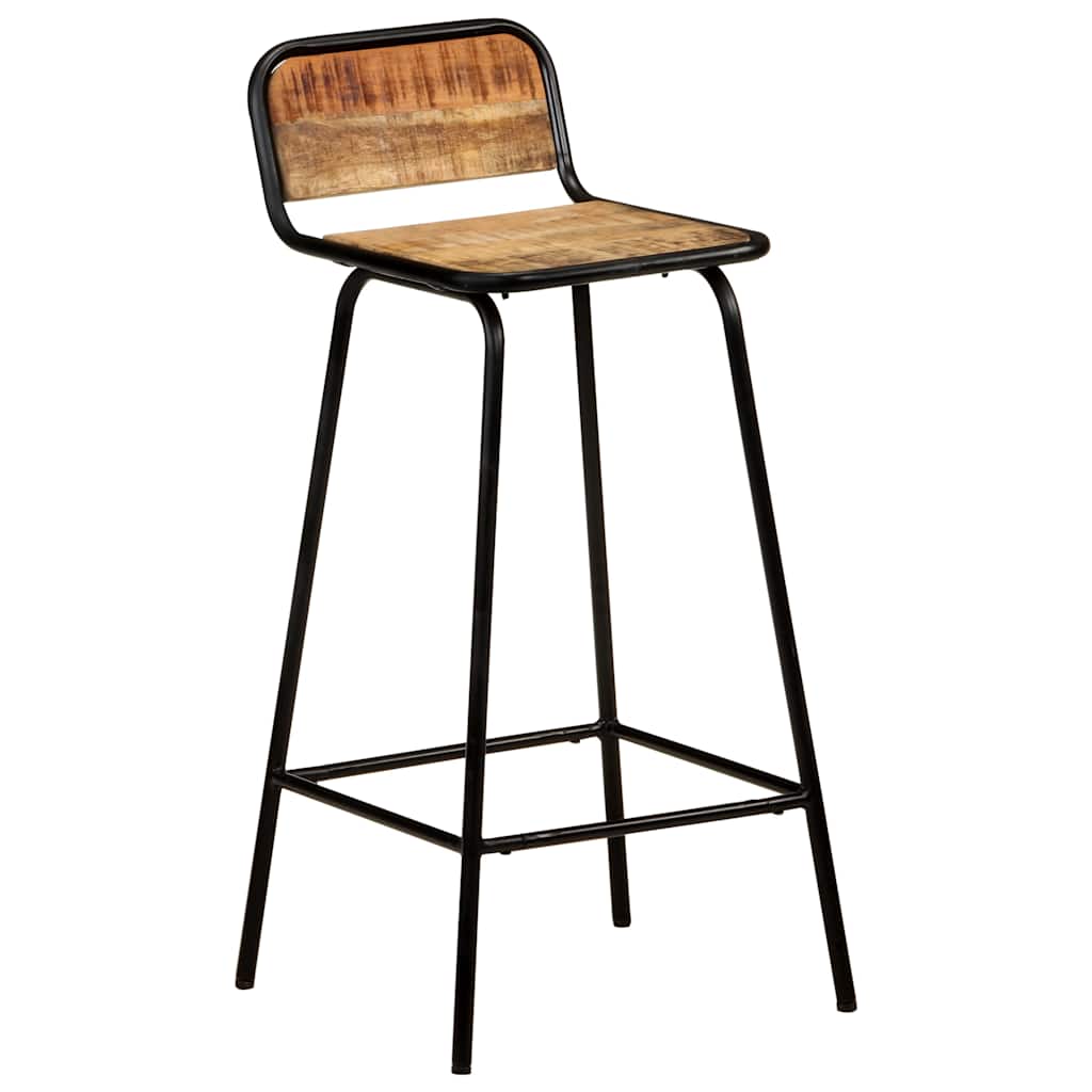 Taburetes de cocina 2 unidades madera maciza de mango