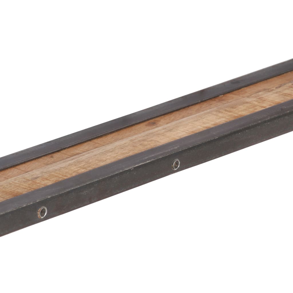 Juego de estantes de pared 3 piezas madera maciza de mango