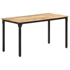 Mesa de comedor 140x70x75 cm madera maciza acacia