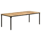 Mesa de comedor 140x70x75 cm madera maciza acacia