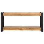 Mueble para TV de madera maciza de acacia 90x30x40 cm