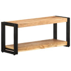 Mueble para TV de madera maciza de acacia 90x30x40 cm