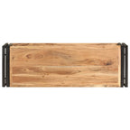 Mueble para TV de madera maciza de acacia 90x30x40 cm
