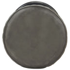 Taburete de cocina de cuero auténtico gris envejecido
