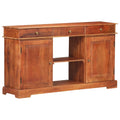 Aparador de madera maciza de acacia 135x35x75 cm