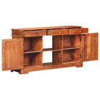 Aparador de madera maciza de acacia 135x35x75 cm