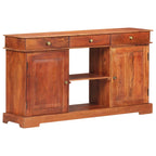 Aparador de madera maciza de acacia 135x35x75 cm