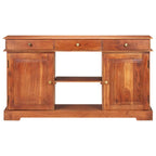 Aparador de madera maciza de acacia 135x35x75 cm