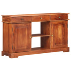 Aparador de madera maciza de acacia 135x35x75 cm