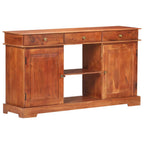 Aparador de madera maciza de acacia 135x35x75 cm
