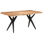 Mesa de comedor 140x70x75 cm madera maciza acacia