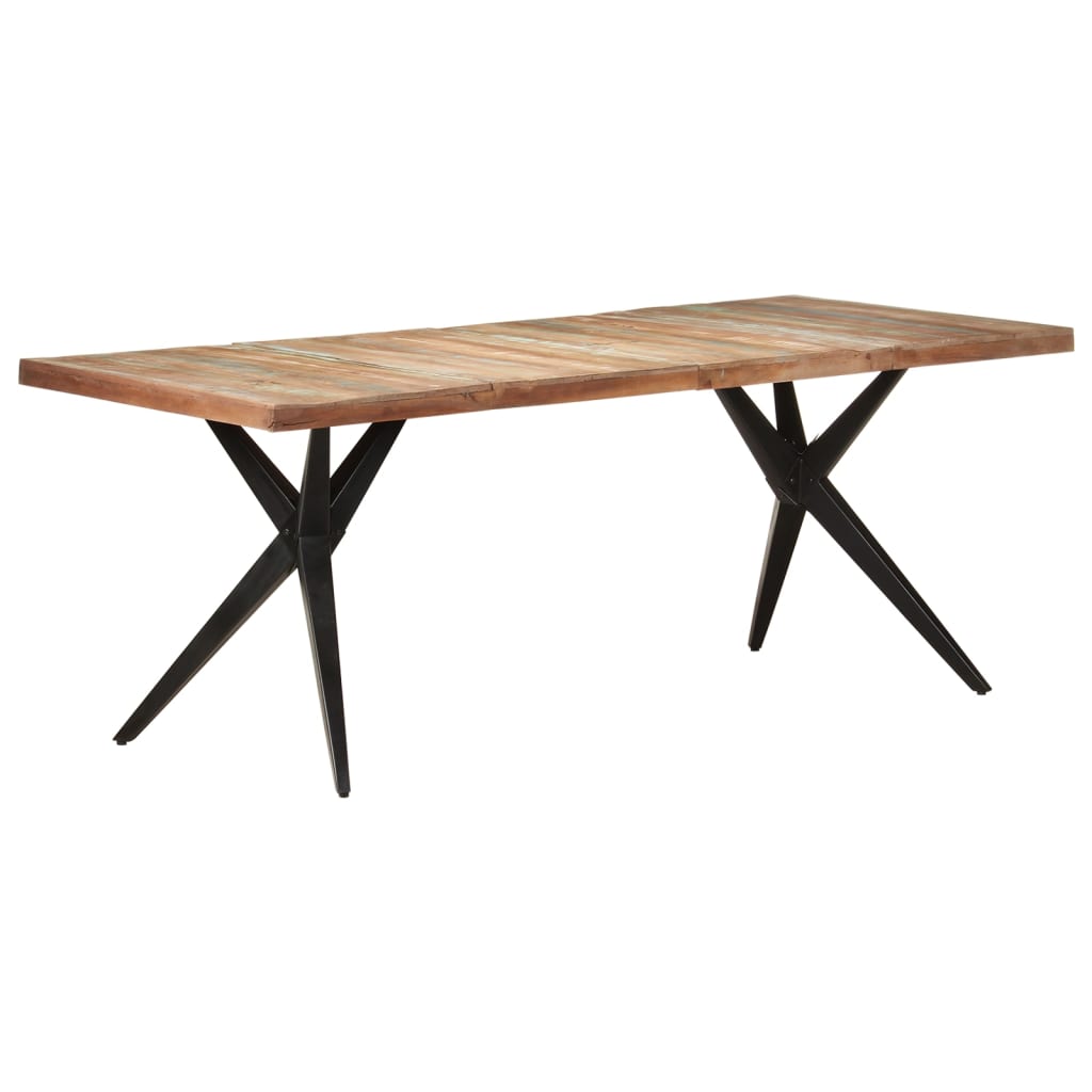 Mesa de comedor 140x70x75 cm madera maciza acacia