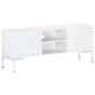 Solid Mango Wood TV Cabinet White 115x30x46 cm