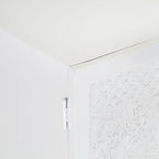 Mueble para TV de madera maciza de mango blanco 115x30x46 cm