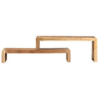 Mueble de TV de 2 piezas de madera maciza de acacia
