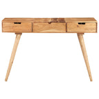Mesa tocador con espejo madera acacia maciza 112x45x76 cm