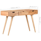 Mesa tocador con espejo madera acacia maciza 112x45x76 cm