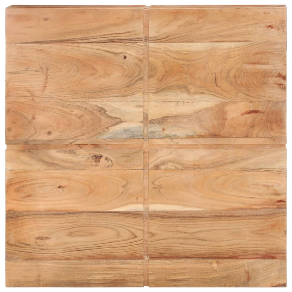 Mesa de centro de madera maciza de acacia 80x80x28 cm
