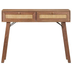 Mesa consola de madera maciza de mango 100x35x76 cm