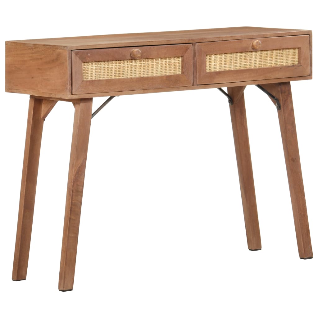 Mesa consola de madera maciza de mango 100x35x76 cm