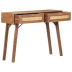 Mesa consola de madera maciza de mango 100x35x76 cm