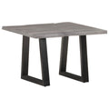 Mesa de centro borde natural madera maciza acacia 115x60x40 cm