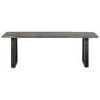 Mesa de centro borde natural madera maciza acacia 115x60x40 cm