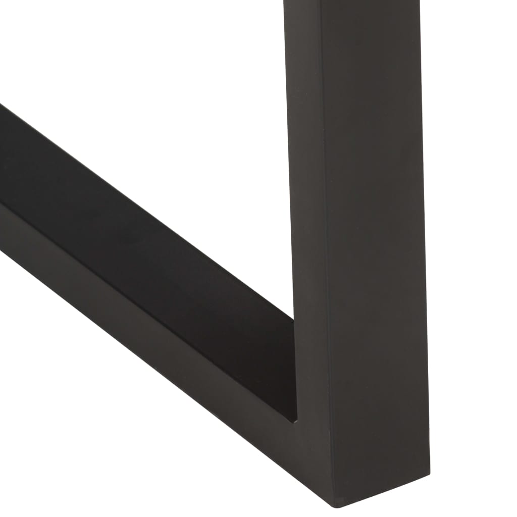 Mesa de centro borde natural madera maciza acacia 115x60x40 cm