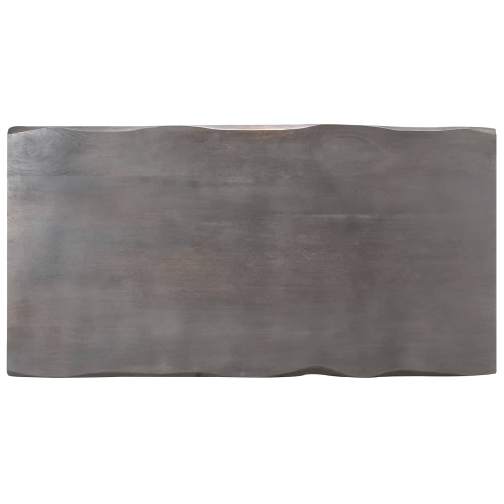 Mesa de centro borde natural madera maciza acacia 115x60x40 cm
