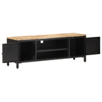 Mueble para TV de madera maciza de mango rugosa 120x30x40 cm