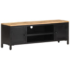Mueble para TV de madera maciza de mango rugosa 120x30x40 cm