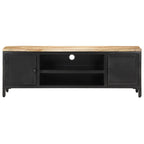 Mueble para TV de madera maciza de mango rugosa 120x30x40 cm
