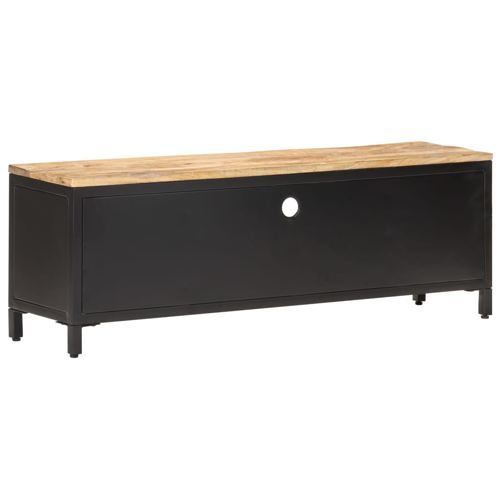 Mueble para TV de madera maciza de mango rugosa 120x30x40 cm