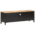 Mueble para TV de madera maciza de mango rugosa 120x30x40 cm