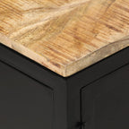 Mueble para TV de madera maciza de mango rugosa 120x30x40 cm