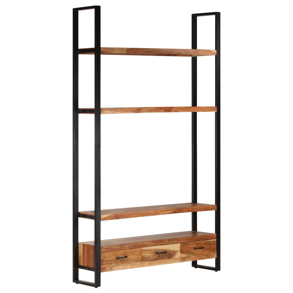 Estantería madera maciza de acacia 118x30x200 cm