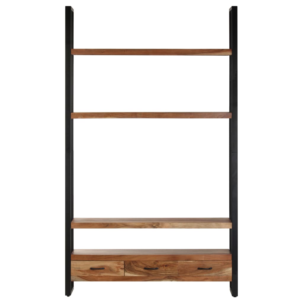 Estantería madera maciza de acacia 118x30x200 cm