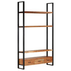 Estantería madera maciza de acacia 118x30x200 cm