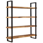 Estantería de 4 niveles madera de mango rugosa 160x40x180 cm