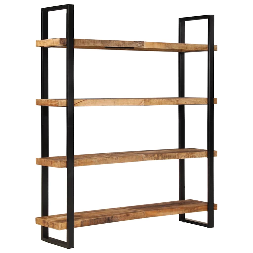 Estantería de 4 niveles madera de mango rugosa 160x40x180 cm