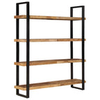 Estantería de 4 niveles madera de mango rugosa 160x40x180 cm